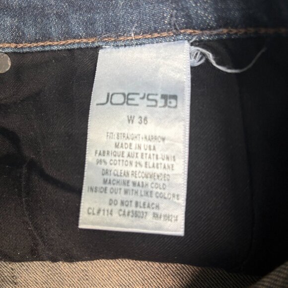 Joe's Jeans Straight & Narrow Lightweight Dark Wash Brevyn 36x30 - Picture 5 of 7